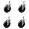 Service Caster 5 Inch SS Soft Rubber Wheel Swivel 12mm Threaded Stem Caster Set SCC SCC-SSTS20S514-SRS-M1215-4 - alternate 2